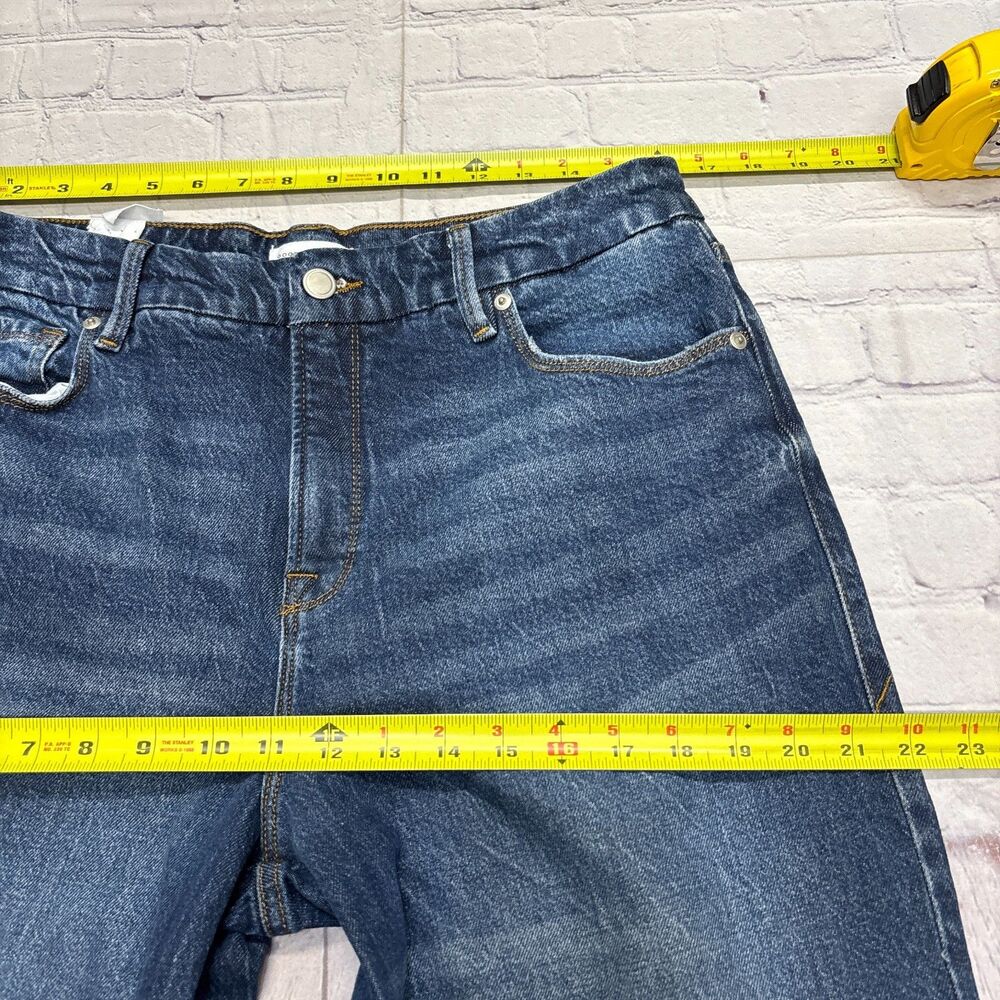 Good American Good Petite Palazzo Wide Leg Jeans Size 14/32 Denim C131 -15 - Picture 4 of 16